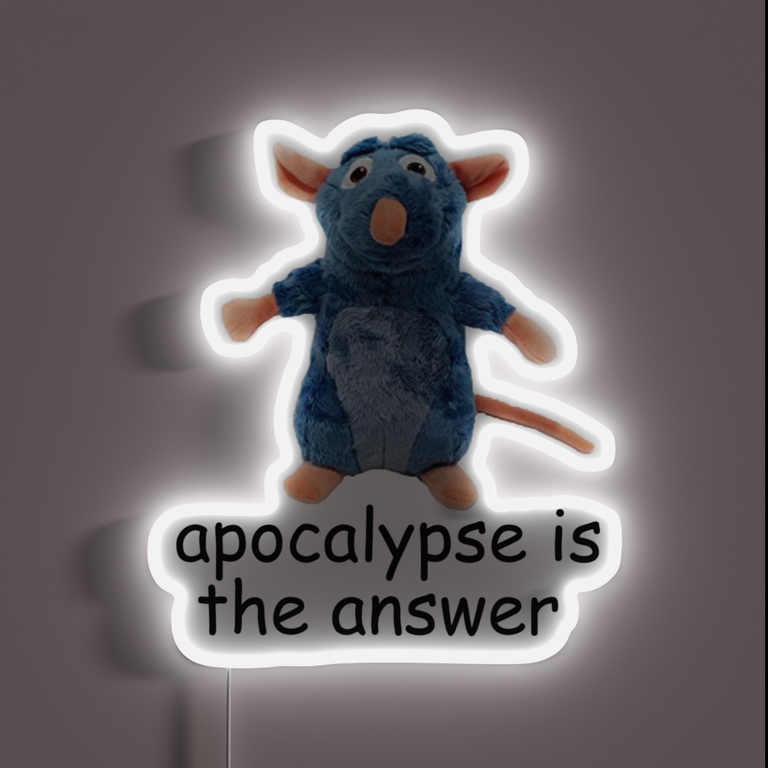 Ratatuille Cursed Meme RGB Neon Sign Ratatuille Cursed Meme RGB Neon Sign