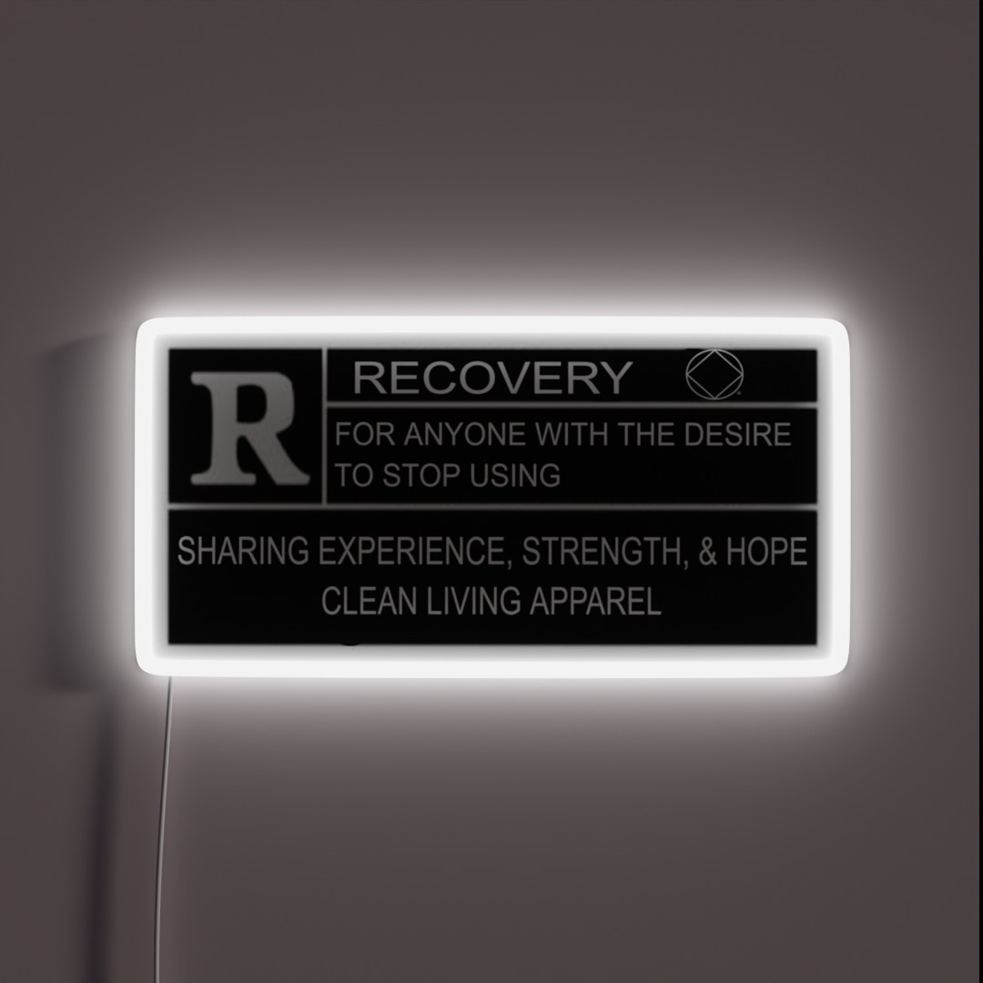 Rated R For Recovery Narcotics Anonymous RGB Neon Sign Rated R For Recovery Narcotics Anonymous RGB Neon Sign