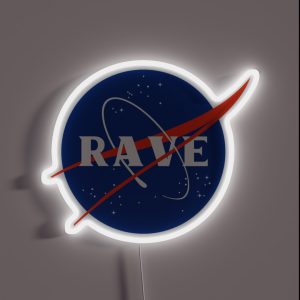 Rave NASA Logo RGB Neon Sign Rave NASA Logo RGB Neon Sign