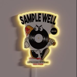 Raw Vinyl Record RGB Neon Sign Raw Vinyl Record RGB Neon Sign