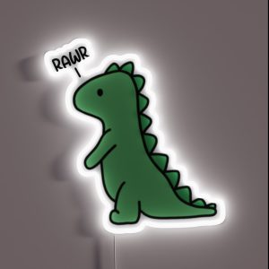 Rawr Dinosaur Small RGB Neon Sign
