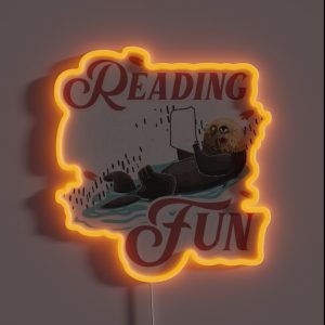 Reading Is Otterly Fun Otter RGB Neon Sign