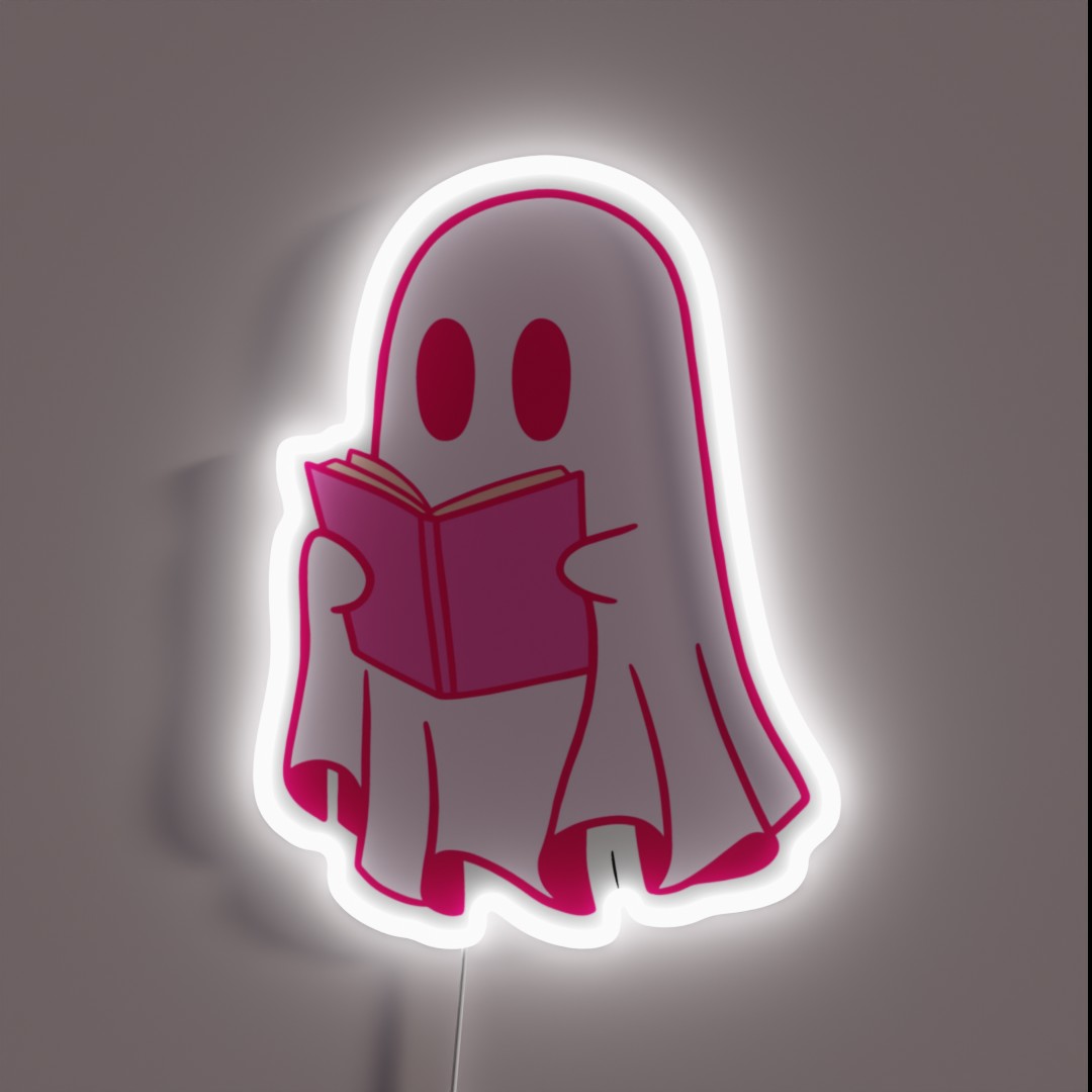 Reading Sheet Ghost RGB Neon Sign Reading Sheet Ghost RGB Neon Sign