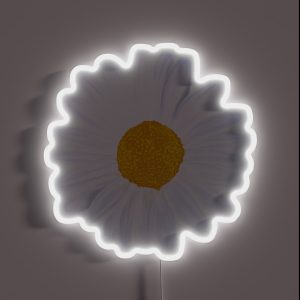 Realistic Daisy Flower RGB Neon Sign