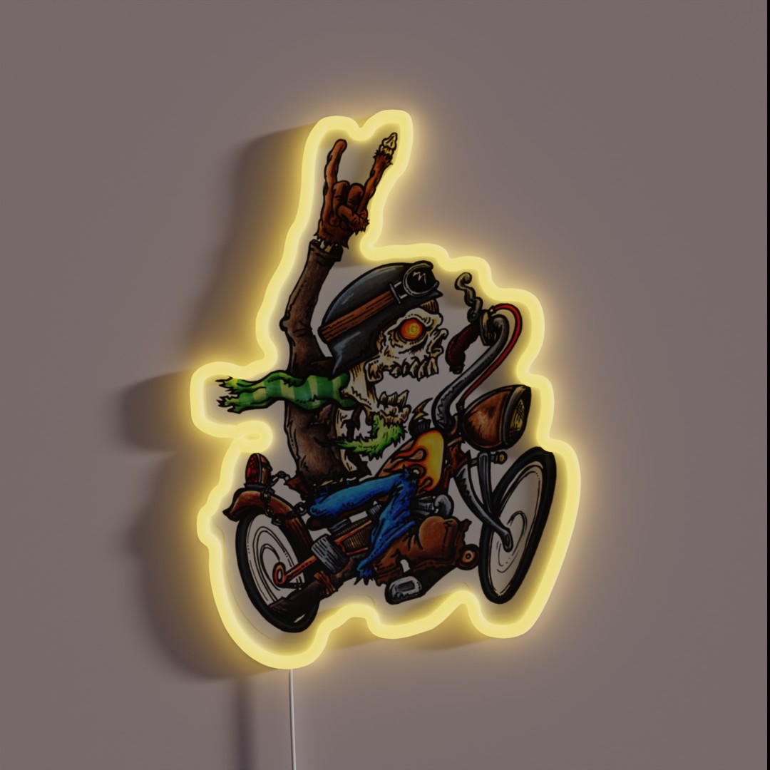 Reaper Bobber Chopper RGB Neon Sign Reaper Bobber Chopper RGB Neon Sign