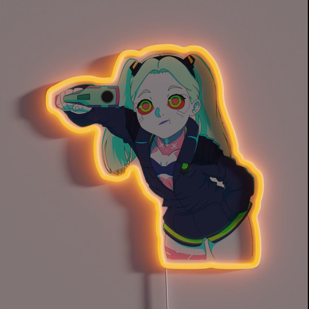 Rebecca Cyberpunk Edgerunners RGB Neon Sign Rebecca Cyberpunk Edgerunners RGB Neon Sign