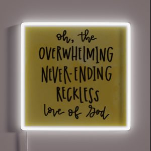 Reckless Love Yellow RGB Neon Sign Reckless Love Yellow RGB Neon Sign