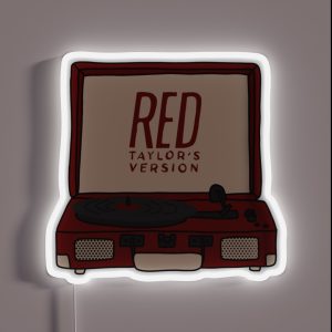 Record Player Red Taylor S Version RGB Neon Sign