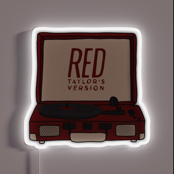Record Player Red Taylor S Version RGB Neon Sign