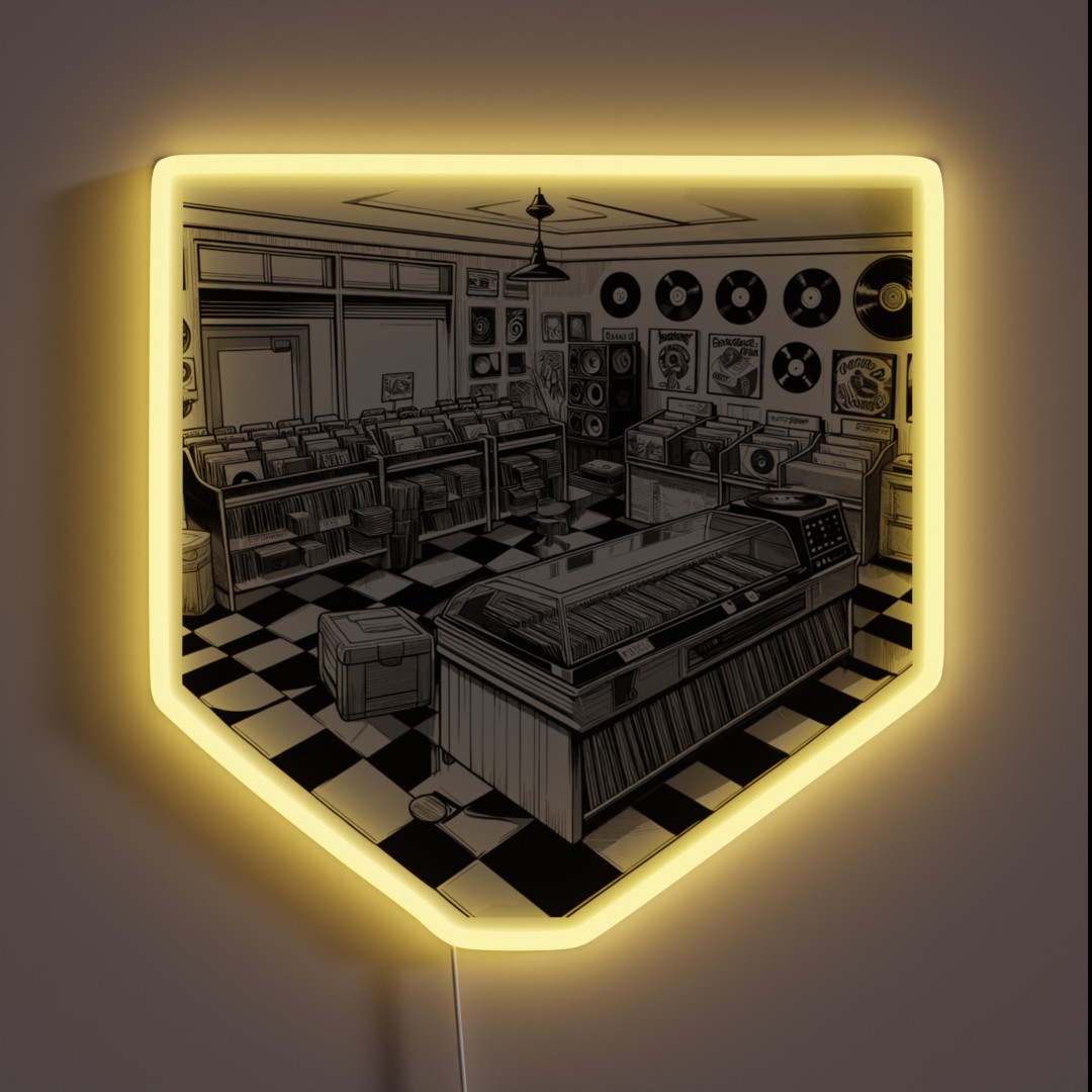 Record Shop RGB Neon Sign Record Shop RGB Neon Sign