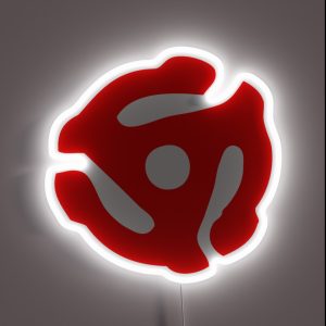 Red 45 Vinyl Record Symbol RGB Neon Sign