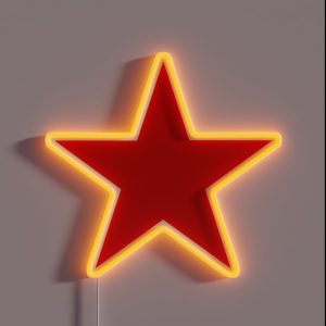 Red 5 Pointed Star Symbol RGB Neon Sign Red 5 Pointed Star Symbol RGB Neon Sign