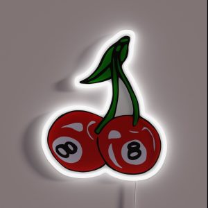 Red 8 Ball Cherries RGB Neon Sign