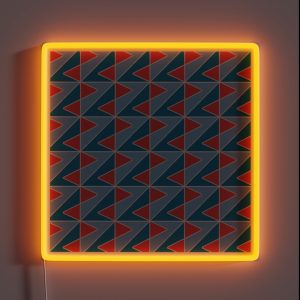 Red And Blue Mid Century Modern Pattern RGB Neon Sign Red And Blue Mid Century Modern Pattern RGB Neon Sign