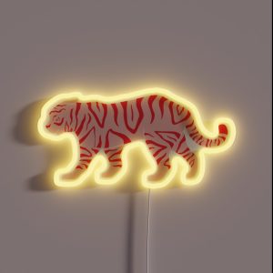 Red And Pink Tiger RGB Neon Sign