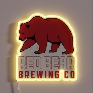 Red Bear Brewing Company RGB Neon Sign