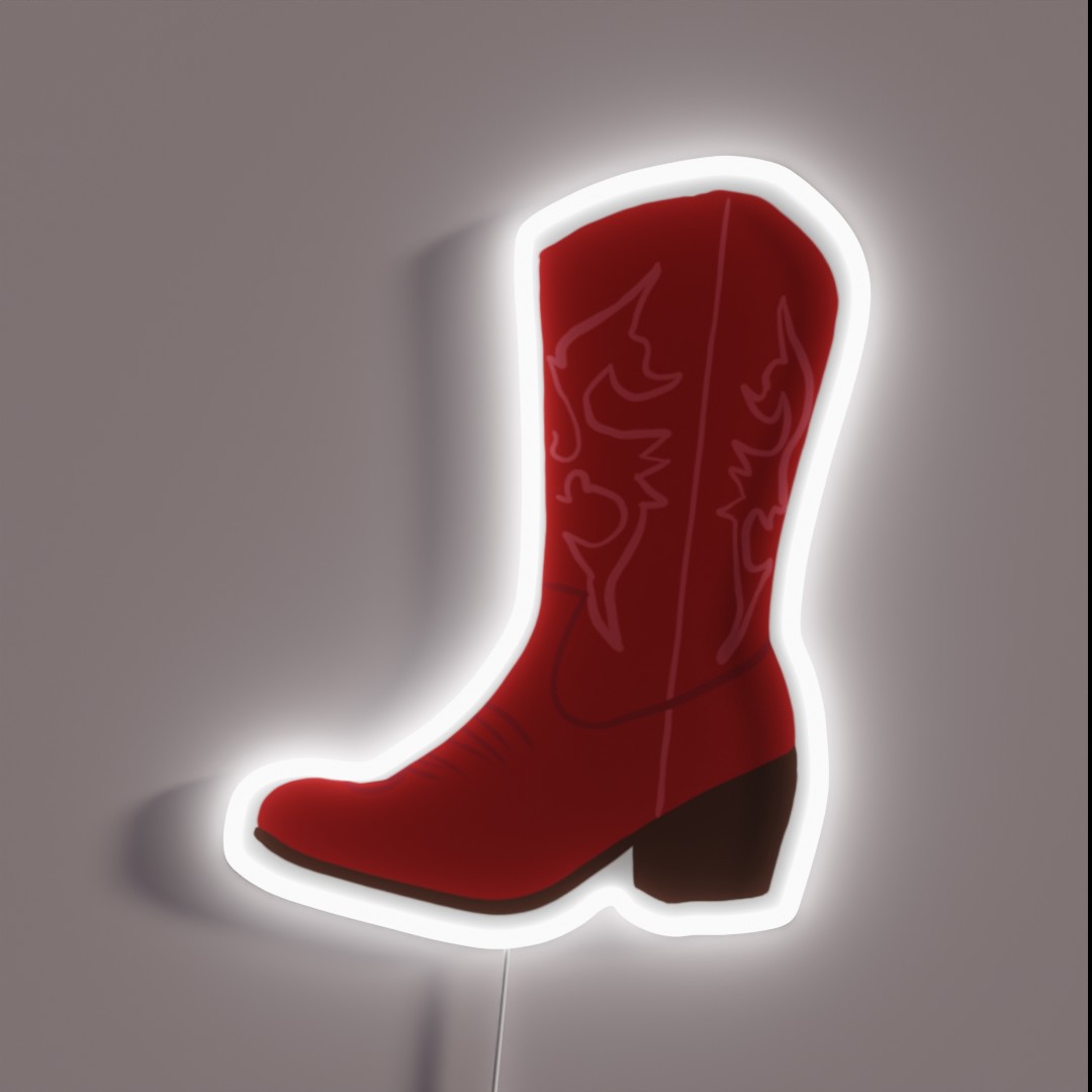 Red Boots RGB Neon Sign Red Boots RGB Neon Sign