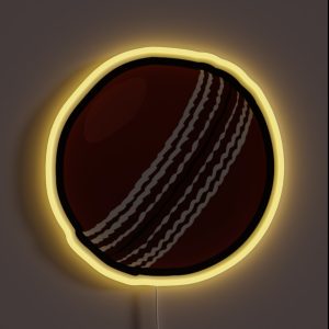 Red Cricket Ball RGB Neon Sign Red Cricket Ball RGB Neon Sign