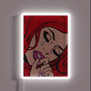 Red Crying Comic Girl RGB Neon Sign