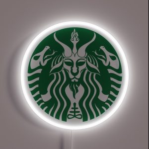 Red Cup Baphomet RGB Neon Sign Red Cup Baphomet RGB Neon Sign