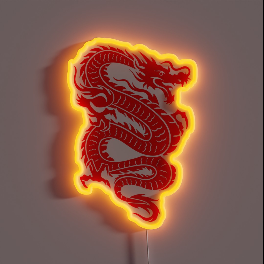 Red Dragon RGB Neon Sign Red Dragon RGB Neon Sign
