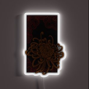 Red Lantern Of The Blossoming Golden Chrysanthemum RGB Neon Sign