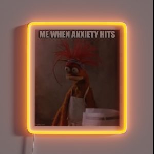 Red Mupped Meme RGB Neon Sign Red Mupped Meme RGB Neon Sign