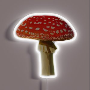 Red Mushroom Amanita Muscaria RGB Neon Sign