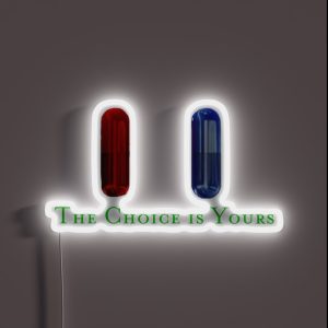 Red Pill Or Blue Pill The Matrix RGB Neon Sign