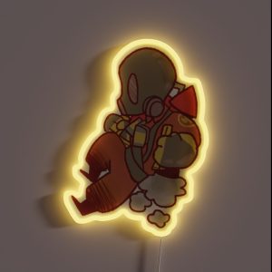 RED Pyro TF2 RGB Neon Sign