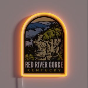 Red River Gorge Chimney Top Rock RGB Neon Sign Red River Gorge Chimney Top Rock RGB Neon Sign