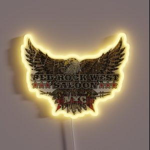 Red Rock West Saloon RGB Neon Sign
