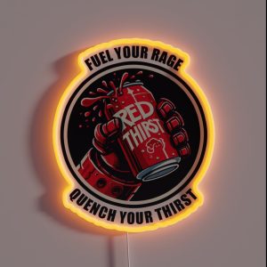 Red Thirst Energy Drink RGB Neon Sign