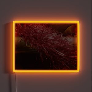 Red Tinsel On Brass Bar RGB Neon Sign Red Tinsel On Brass Bar RGB Neon Sign