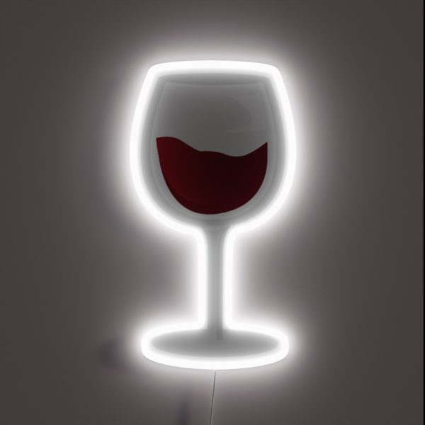 Red Wine Glass RGB Neon Sign