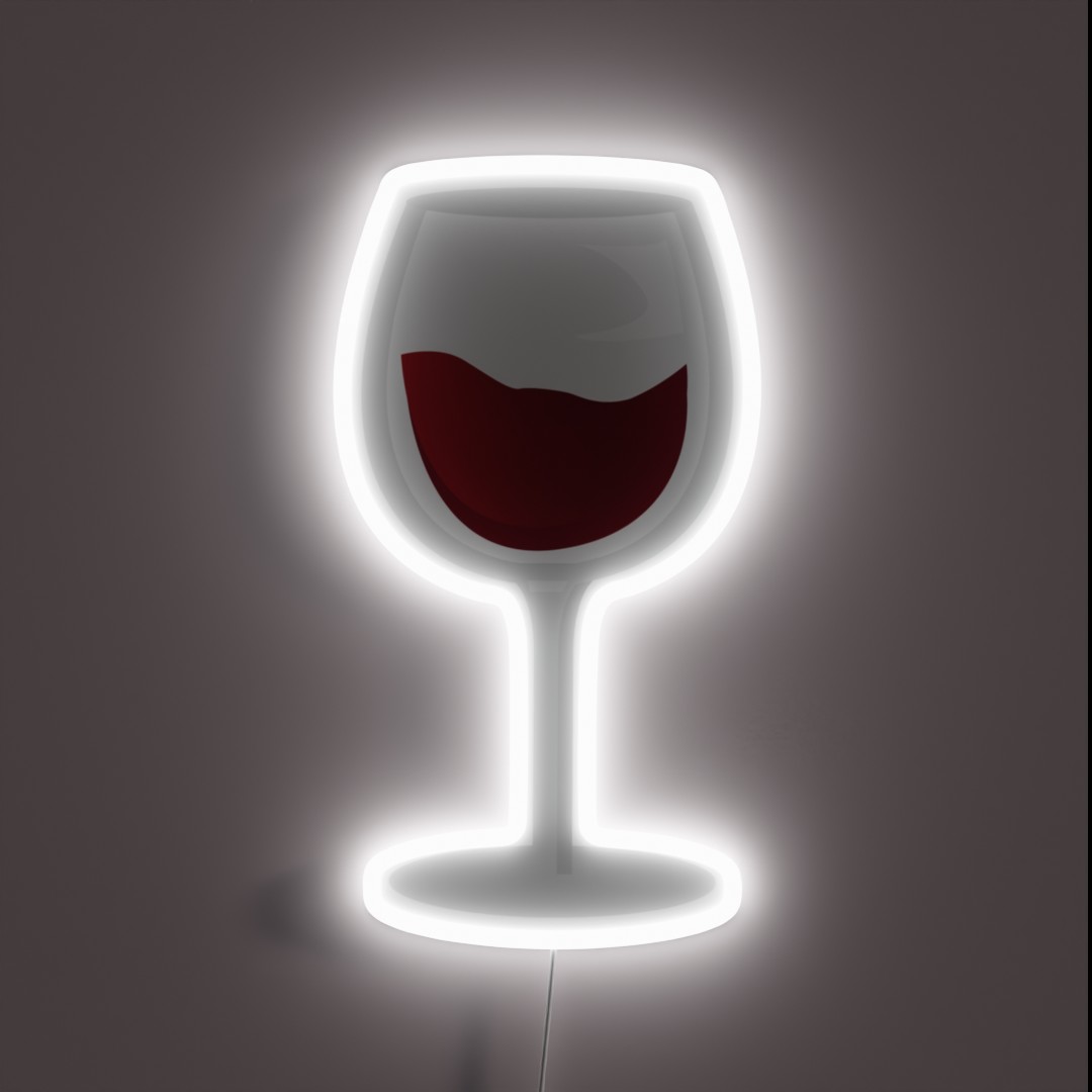 Red Wine Glass RGB Neon Sign Red Wine Glass RGB Neon Sign