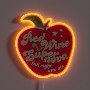 Red Wine Supernova Apple RGB Neon Sign