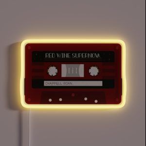 Red Wine Supernova Cassette Tape RGB Neon Sign