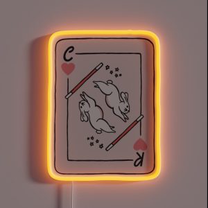 Red Wine Supernova Playing Card RGB Neon Sign
