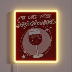 Red Wine Supernova RGB Neon Sign