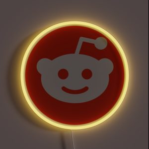Reddit Logo RGB Neon Sign