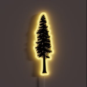 Redwood Tree Silhouette RGB Neon Sign