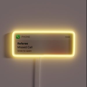 Referee Missed Call Text Funny Sports RGB Neon Sign