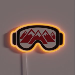 Reflected Mountains In Ski Goggles RGB Neon Sign