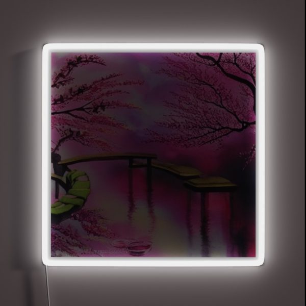 Reflection Japanese Cherry Blossom RGB Neon Sign