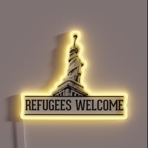 Refugees Welcome RGB Neon Sign