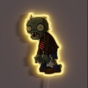 Regular Zombie From Plants Vs Zombies RGB Neon Sign Regular Zombie From Plants Vs Zombies RGB Neon Sign