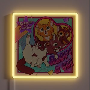 Rehome Your Husband RGB Neon Sign