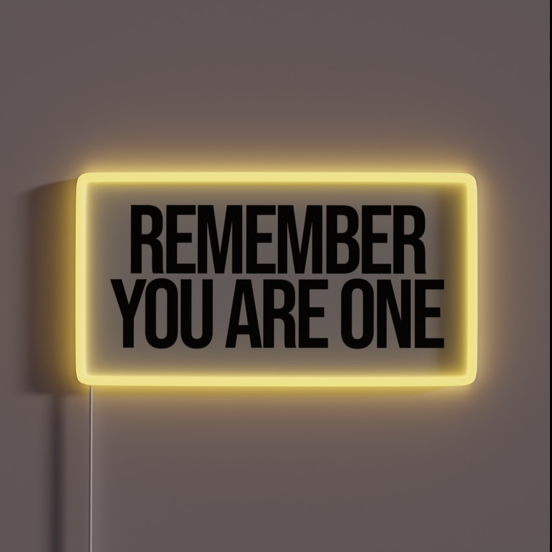 Remember You Are One The Substance RGB Neon Sign Remember You Are One The Substance RGB Neon Sign
