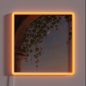 Renaissance Abbey Painting RGB Neon Sign